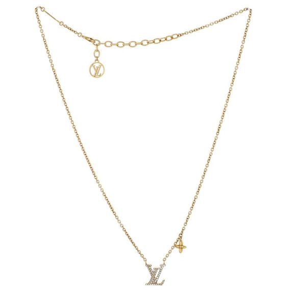 Louis Vuitton LV Iconic Necklace Metal with Crystals Gold - Picture 2 of 4